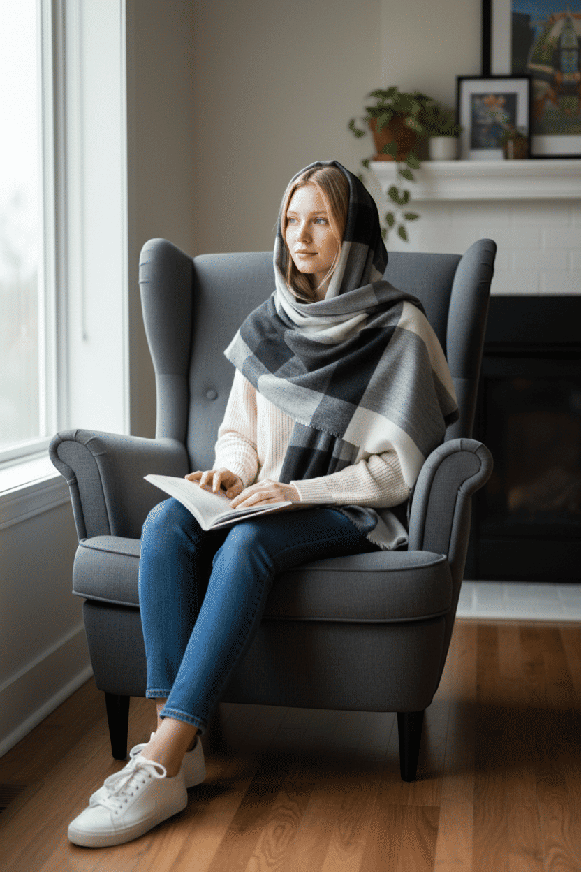 Shades Of Grey Handloom Scarf